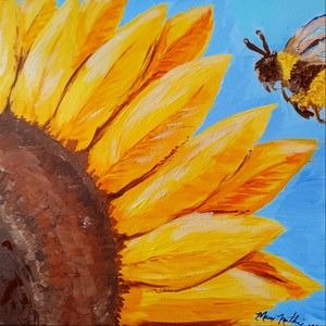 Original acrylic painting on stretched canvas